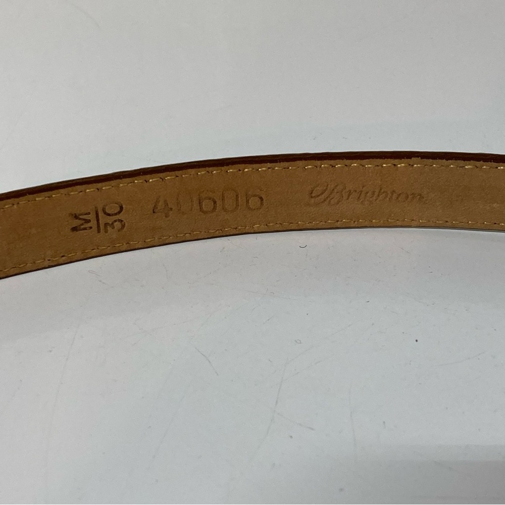Brighton Brown Leather Belt with Silver Buckle - Picture 8 of 11